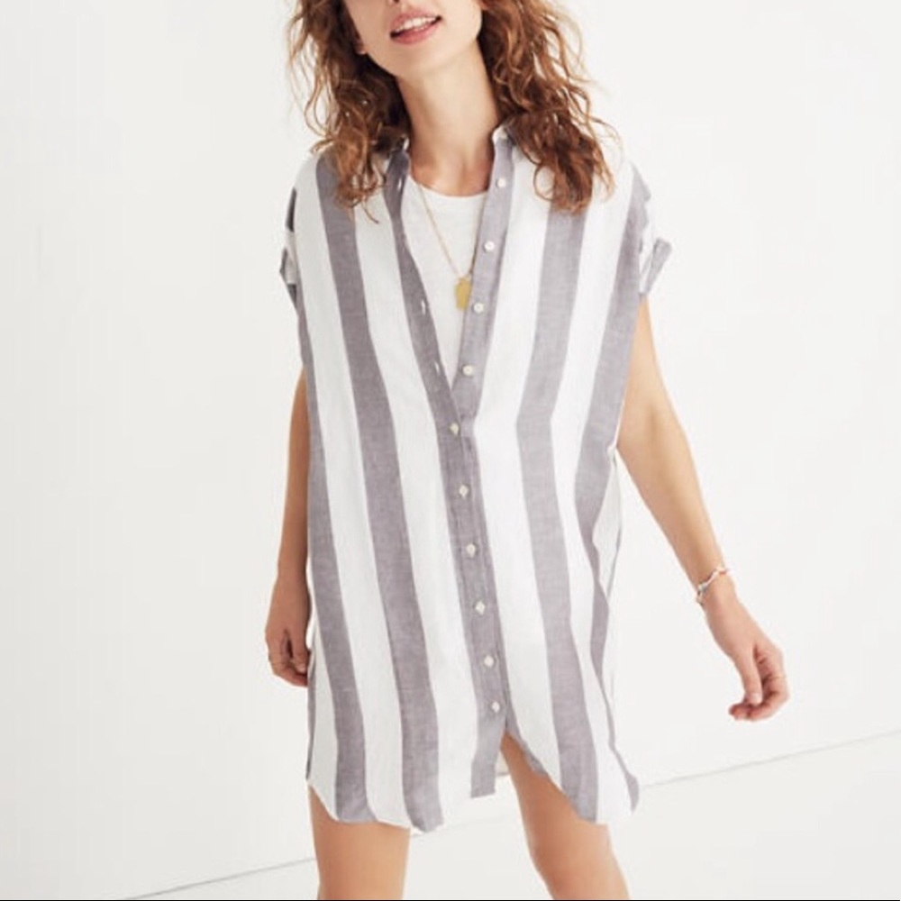 Made well Maywood Stripe Shirt Dress, Rock